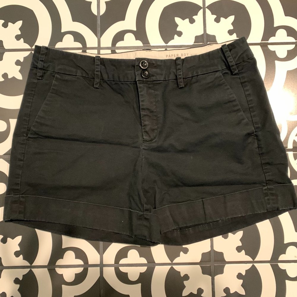 Anthropologie Paper Boy washed black chino shorts EUC 10